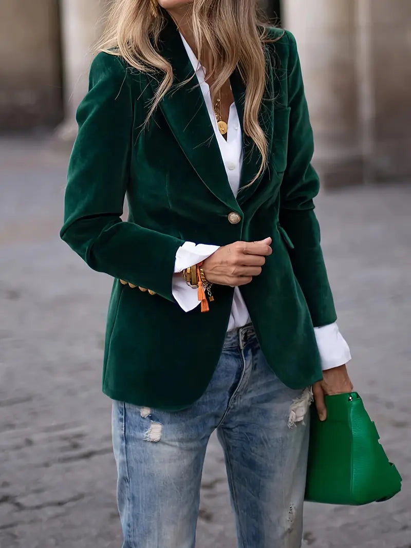 Margaux - Blazer en Velours Élégant
