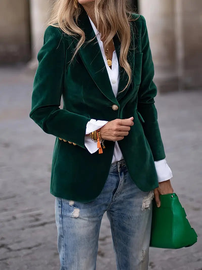 Margaux - Blazer en Velours Élégant