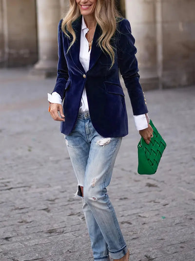 Margaux - Blazer en Velours Élégant