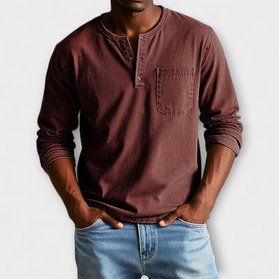 Amévie™ | Fabian - Chemise Vintage à Manches Longues
