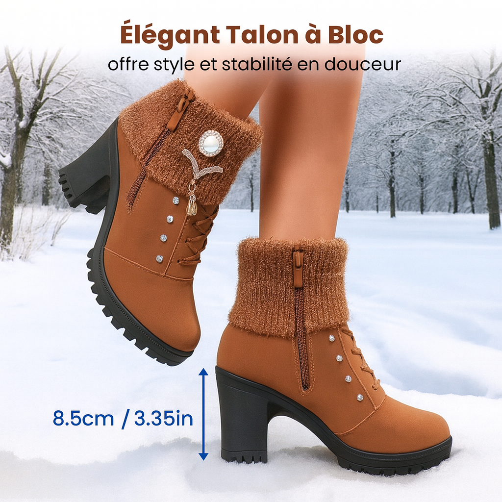 🔥VENTE CHAUDE - RÉDUCTION - Bottes d'hiver pour femmes à talons épais