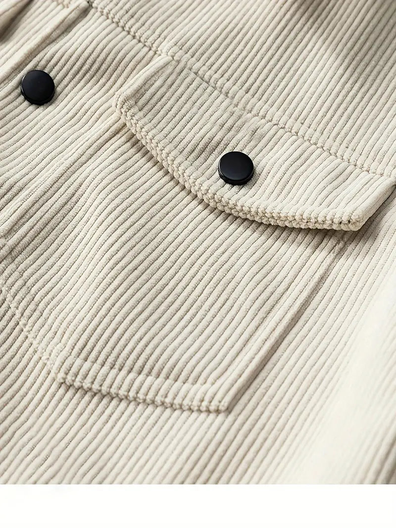 Chic Veste en Velours Côtelé