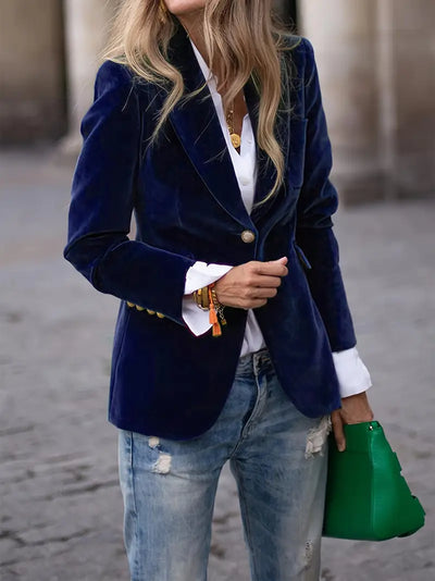 Margaux - Blazer en Velours Élégant