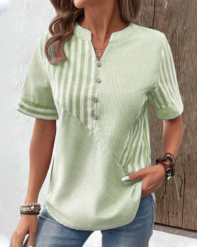 Margaux | Blouse à Rayures Douces