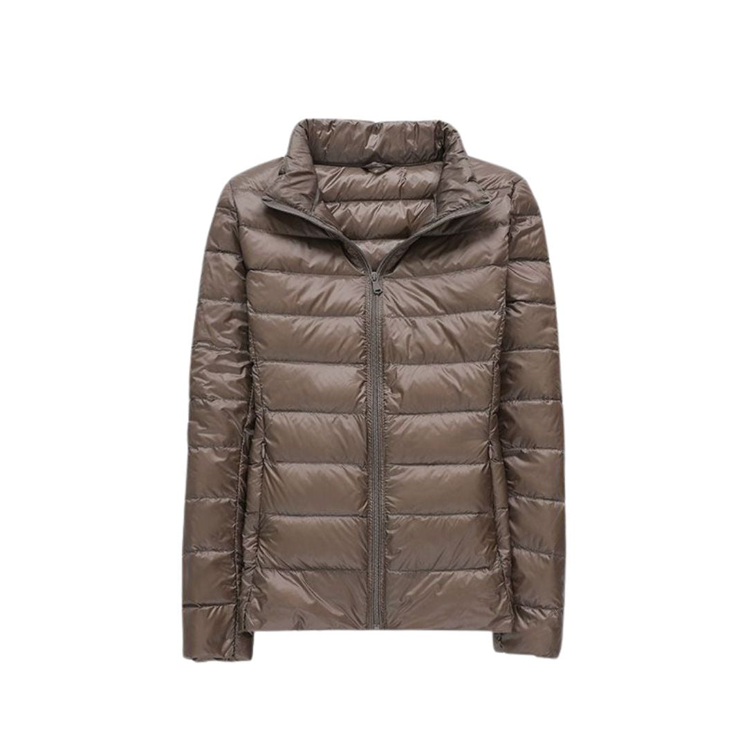 Amévie - Nouvelle Veste Ultra Légère Avec Plumes de Canard Blanches