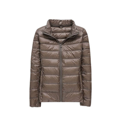 Amévie - Nouvelle Veste Ultra Légère Avec Plumes de Canard Blanches