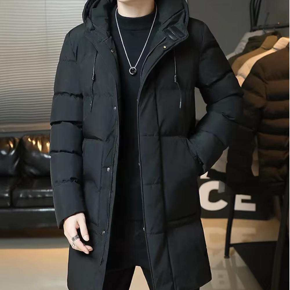 Élégant manteau d'hiver long