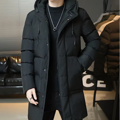 Élégant manteau d'hiver long