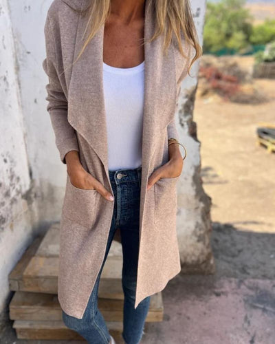 Amévie – Veste Cardigan Décontractée à Revers