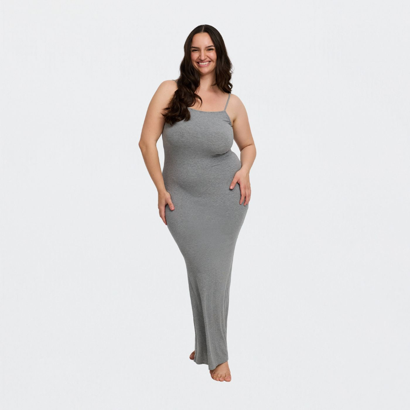 Robe maxi à bretelles côtelées - Offre exclusive