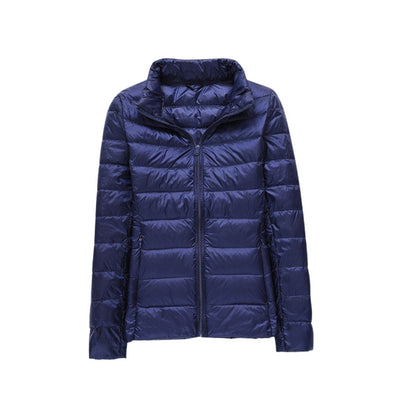 Amévie - Nouvelle Veste Ultra Légère Avec Plumes de Canard Blanches