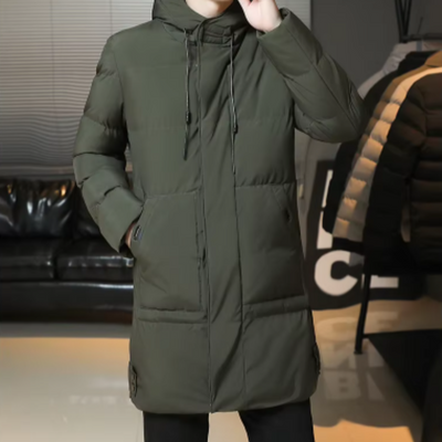 Élégant manteau d'hiver long