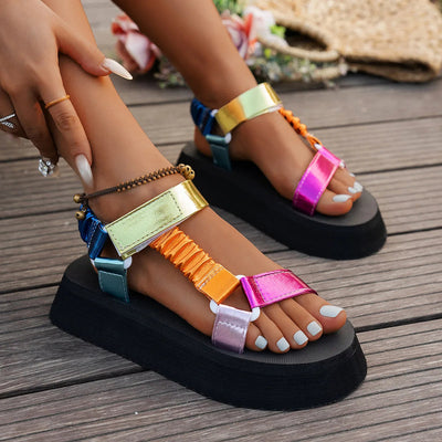 Aura | Sandale Plateforme Iridescente™
