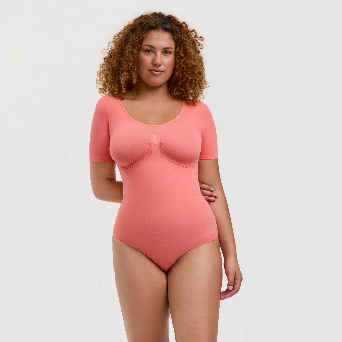 Body Sculpting T-Shirt Bodysuit with Thong - Secret Sale (#2)