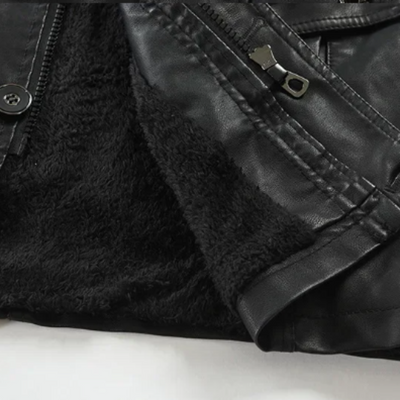 Longue Veste en Cuir Élégante pour Biker