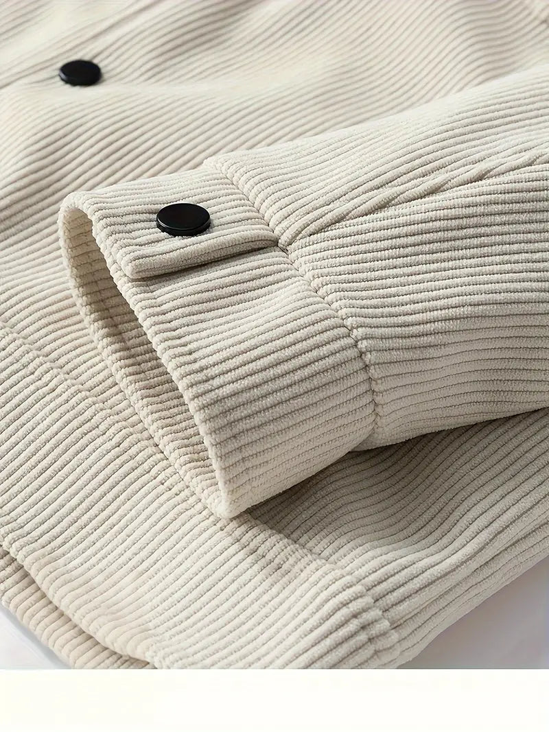 Chic Veste en Velours Côtelé