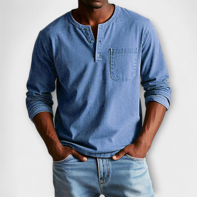 Amévie™ | Fabian - Chemise Vintage à Manches Longues