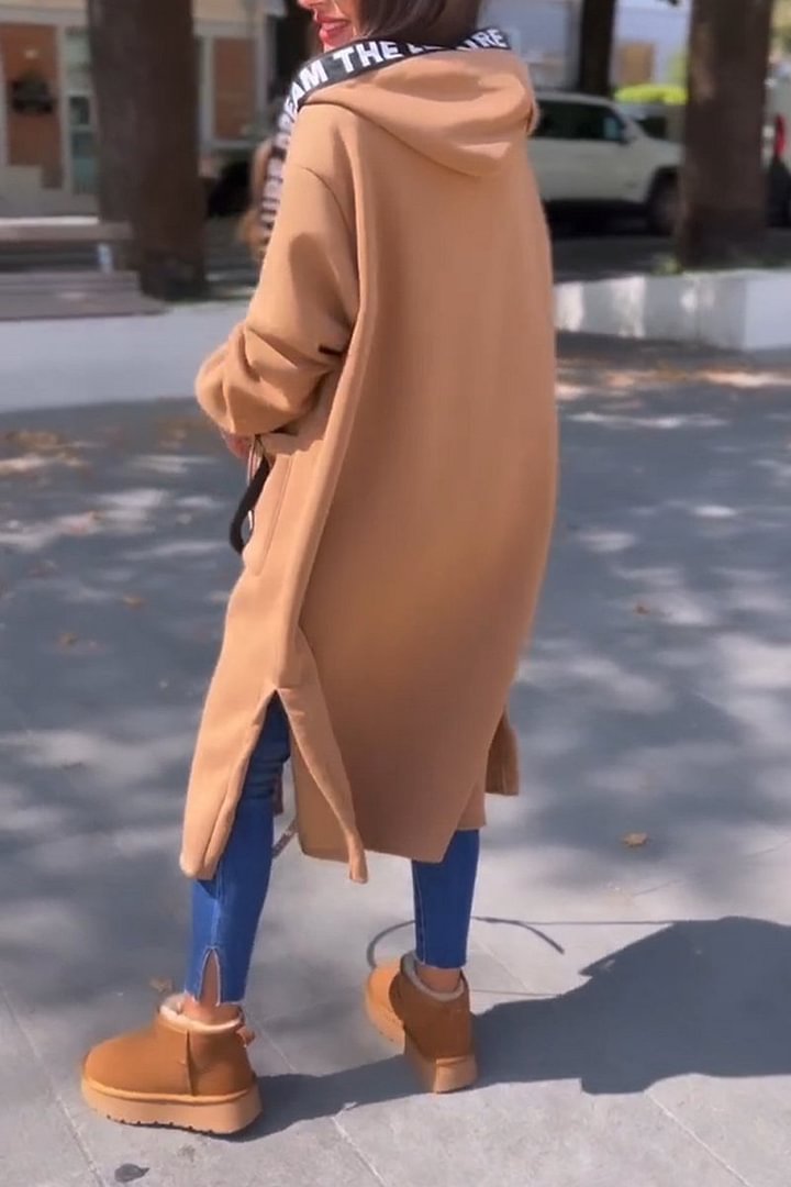 Margaux | Veste longue zippée à capuche