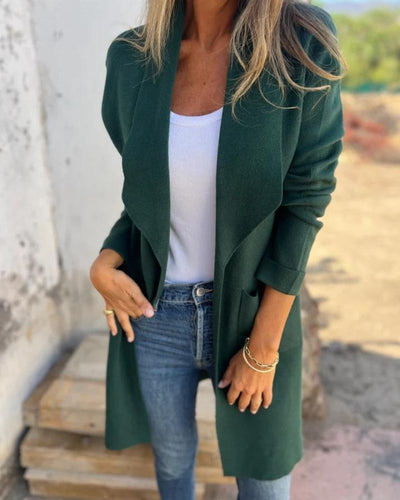 Amévie – Veste Cardigan Décontractée à Revers