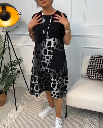 Naomi™ | Robe Imprimée Décontractée avec Col Ronde
