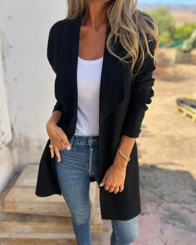 Amévie – Veste Cardigan Décontractée à Revers