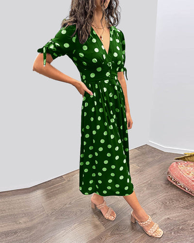 Monique™ | Robe Élégante à Pois