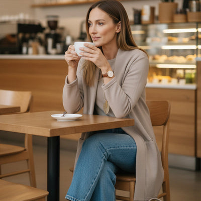 ⏳Offre temporaire⏰Élégant ensemble de 3 pièces composé d'un long gilet, d'un top et d'un pantalon💞
