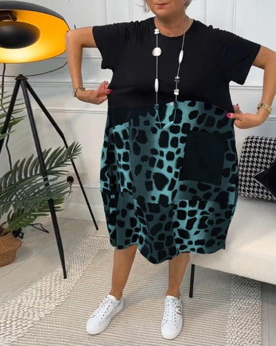 Naomi™ | Robe Imprimée Décontractée avec Col Ronde