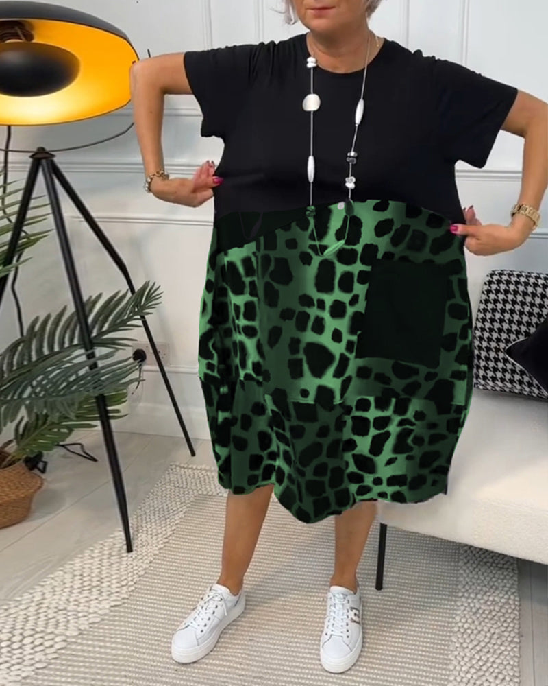Naomi™ | Robe Imprimée Décontractée avec Col Ronde