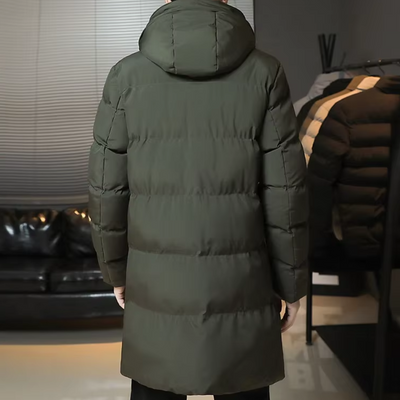 Élégant manteau d'hiver long