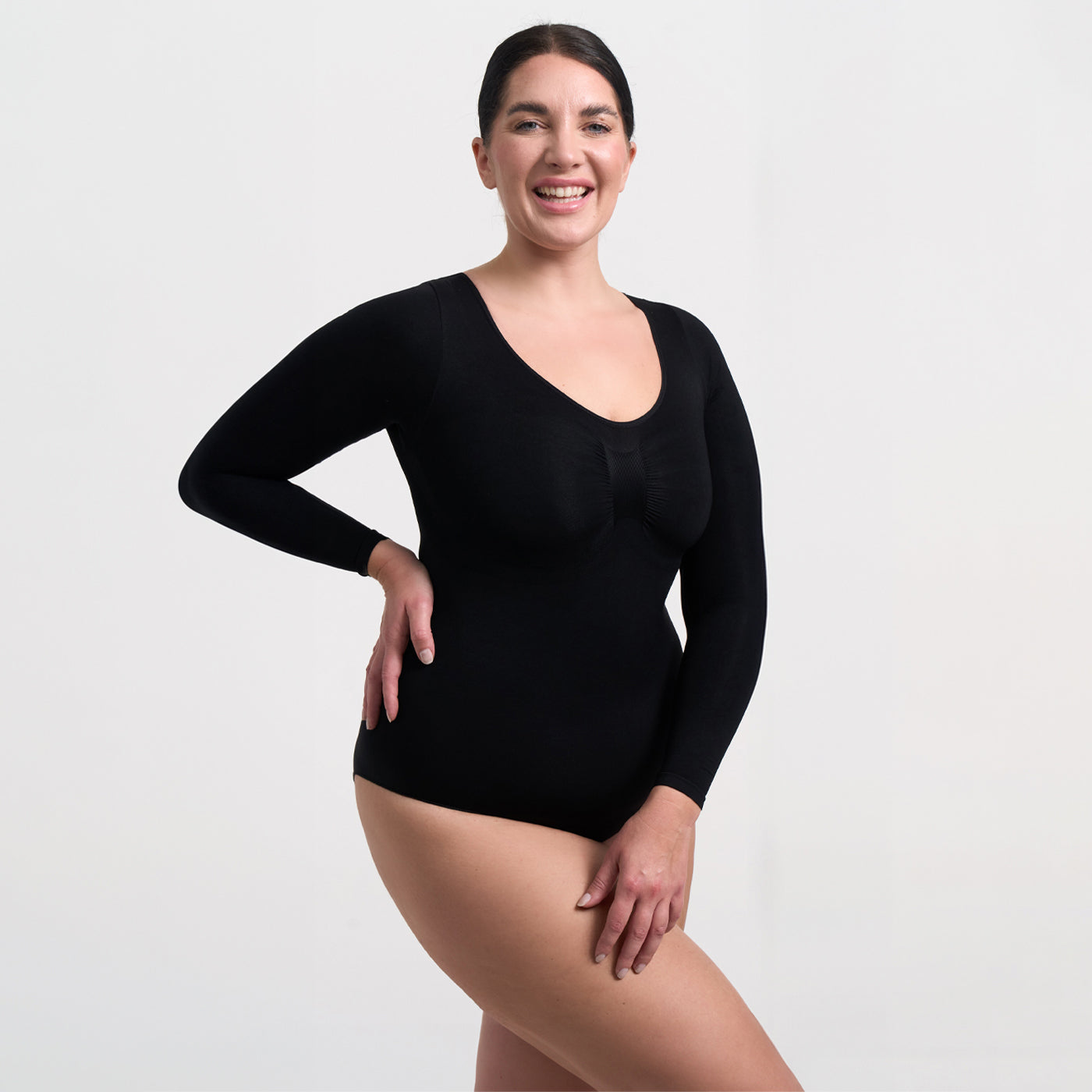 Shapewear Sculptant à Manches Longues avec String - Vente Exclusive