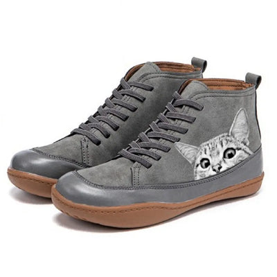 Amévie™ | Bottines en cuir pour les amoureux des chats
