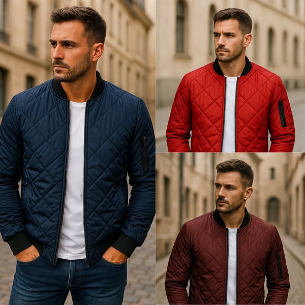 Amévie - Veste en coton à motif losange