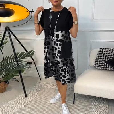 Naomi™ | Robe Imprimée Décontractée avec Col Ronde