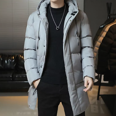 Élégant manteau d'hiver long