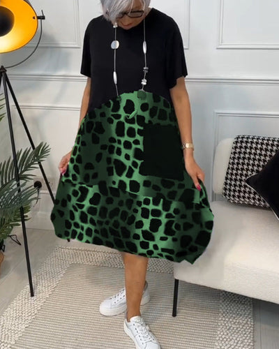 Naomi™ | Robe Imprimée Décontractée avec Col Ronde