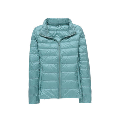 Amévie - Nouvelle Veste Ultra Légère Avec Plumes de Canard Blanches