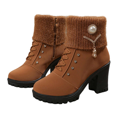 🔥VENTE CHAUDE - RÉDUCTION - Bottes d'hiver pour femmes à talons épais