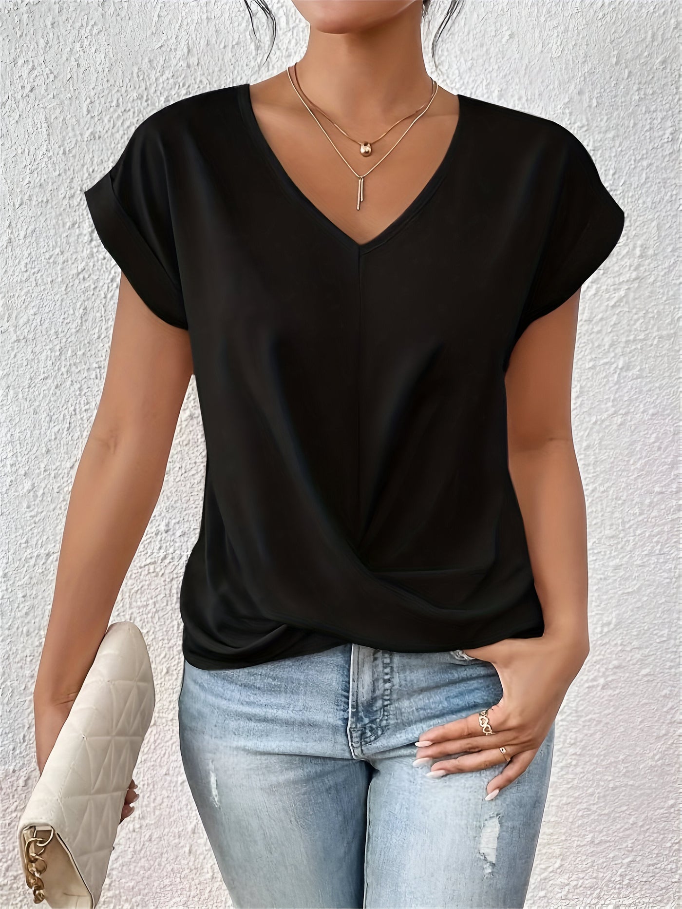 Cloé | T-shirt décontracté avec décolleté en cœur