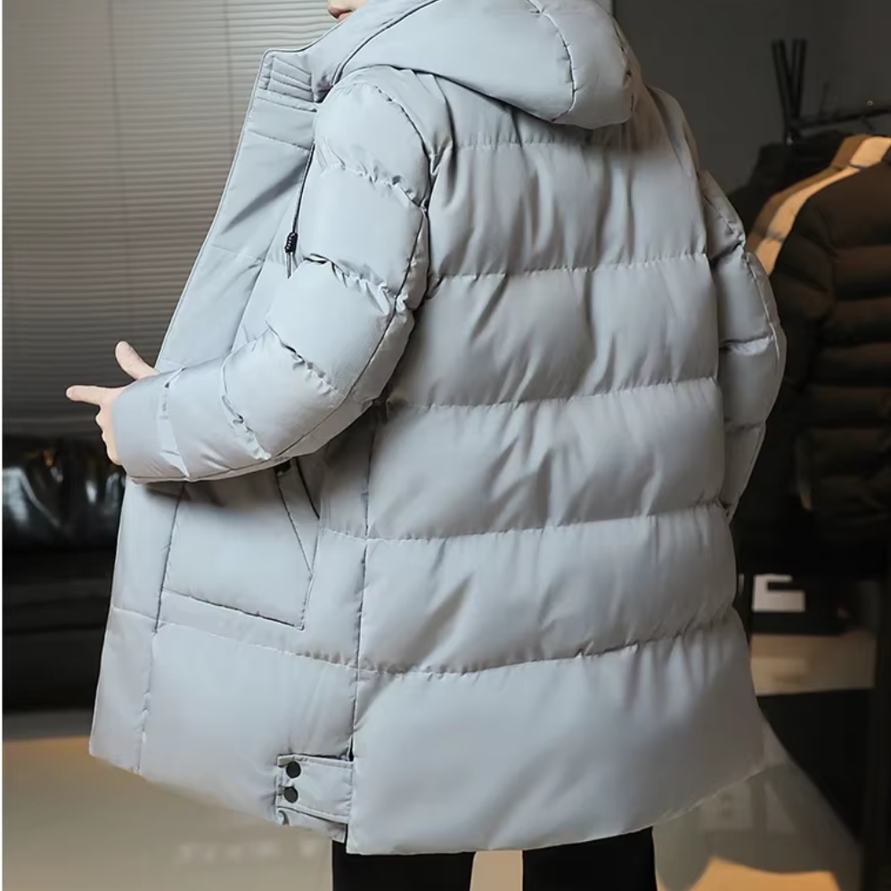Élégant manteau d'hiver long