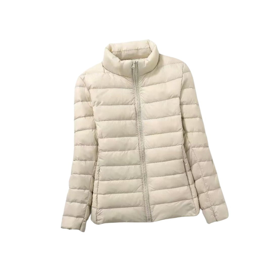 Amévie - Nouvelle Veste Ultra Légère Avec Plumes de Canard Blanches