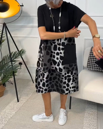 Naomi™ | Robe Imprimée Décontractée avec Col Ronde