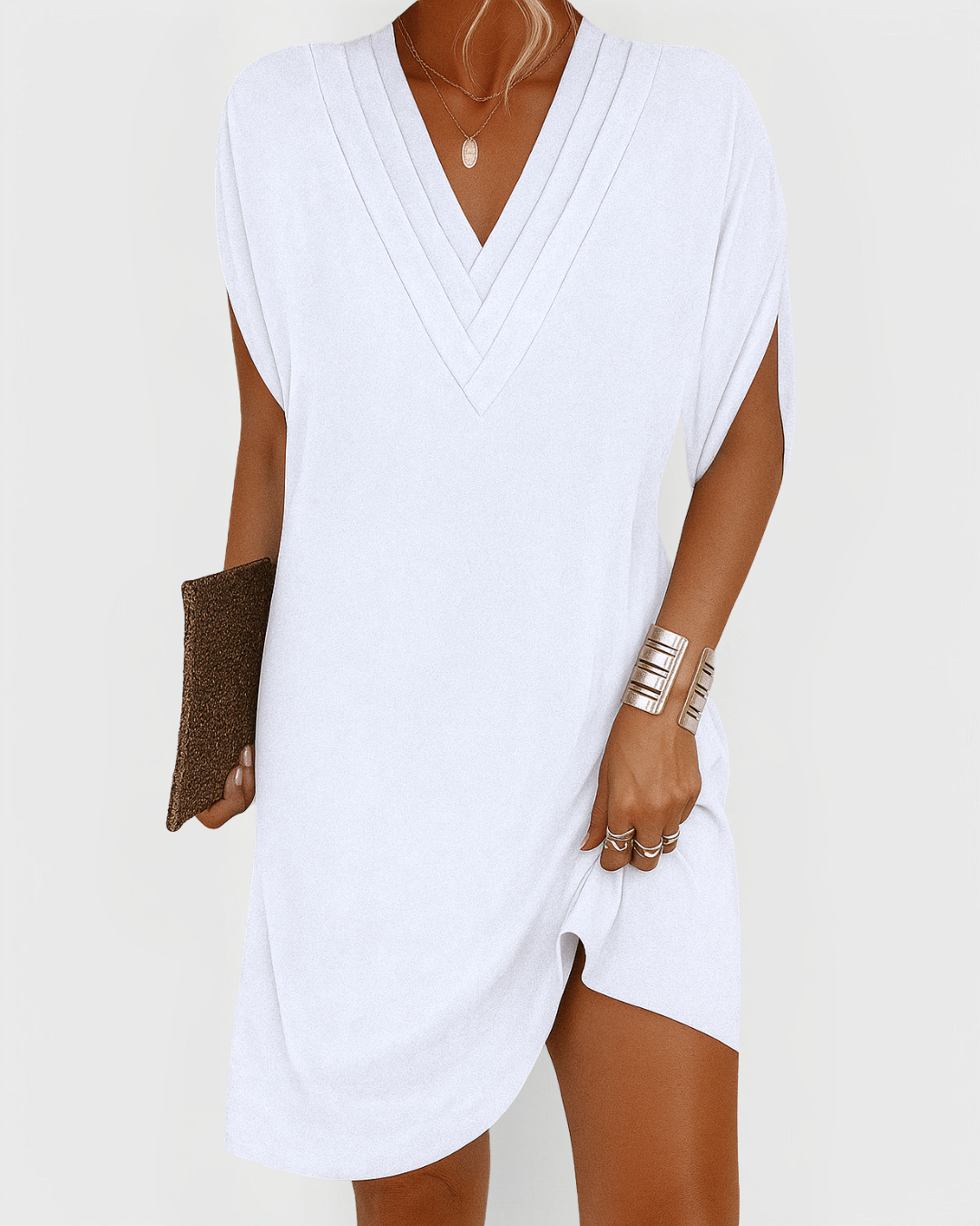 Amevie™ | Robe élégante avec décolleté en V
