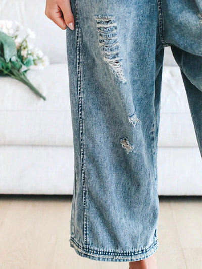 Thessaly™ | Salopette en jean délavé ✅