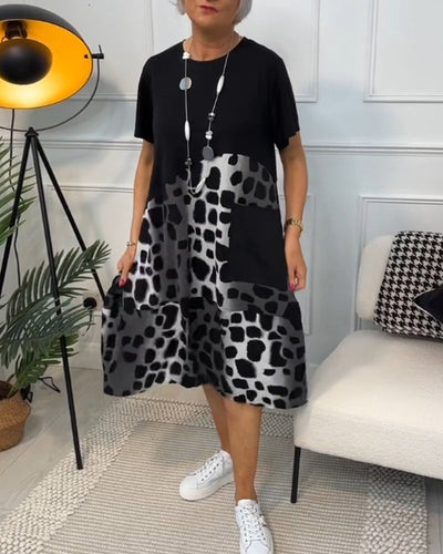 Naomi™ | Robe Imprimée Décontractée avec Col Ronde