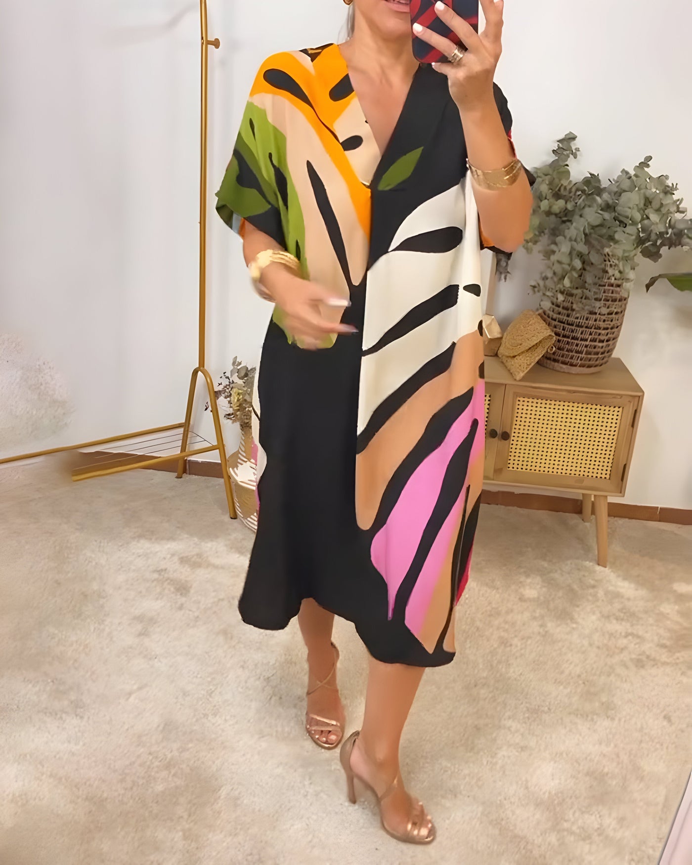 Cloé | Robe feuillage