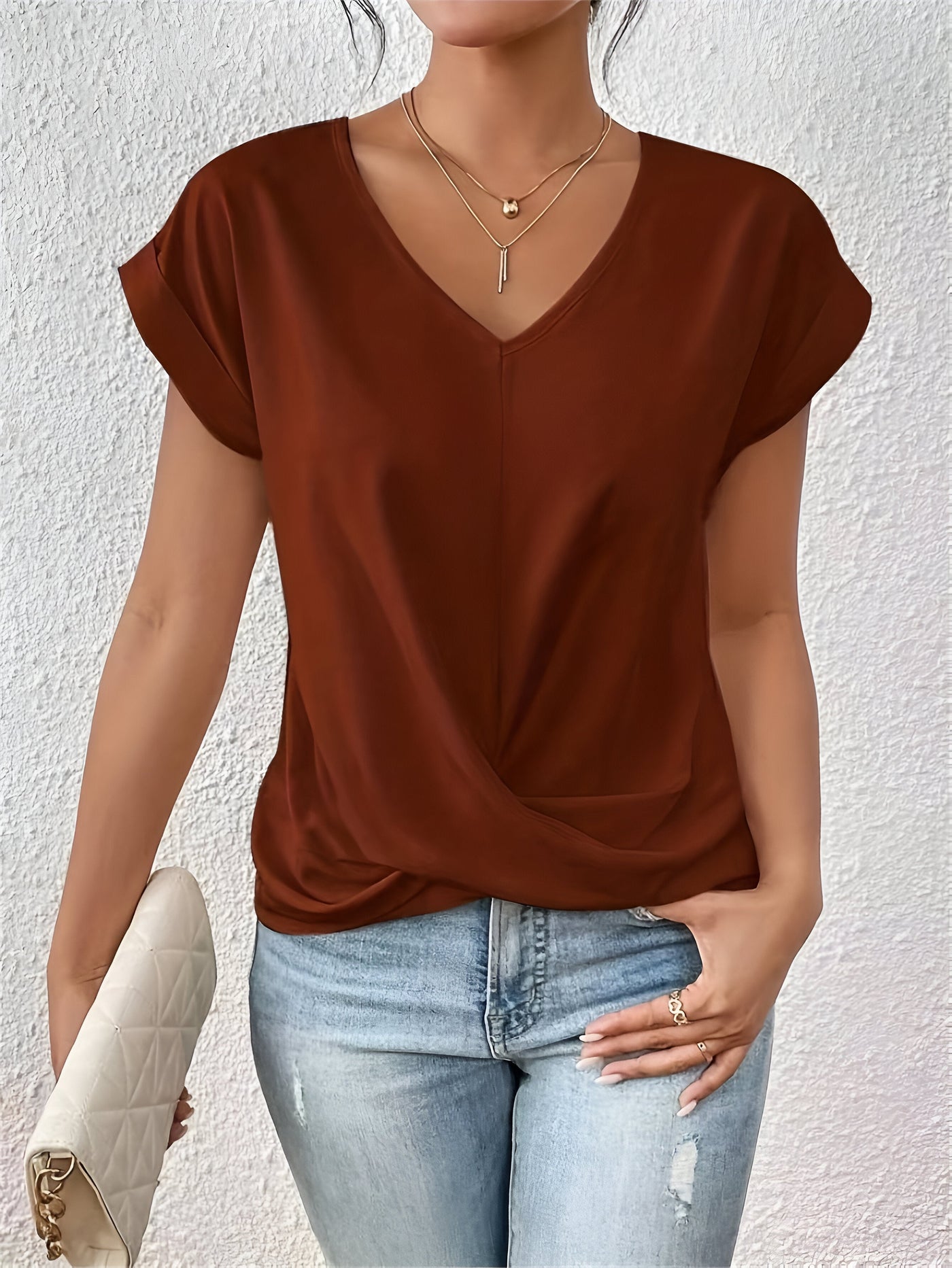 Cloé | T-shirt décontracté avec décolleté en cœur