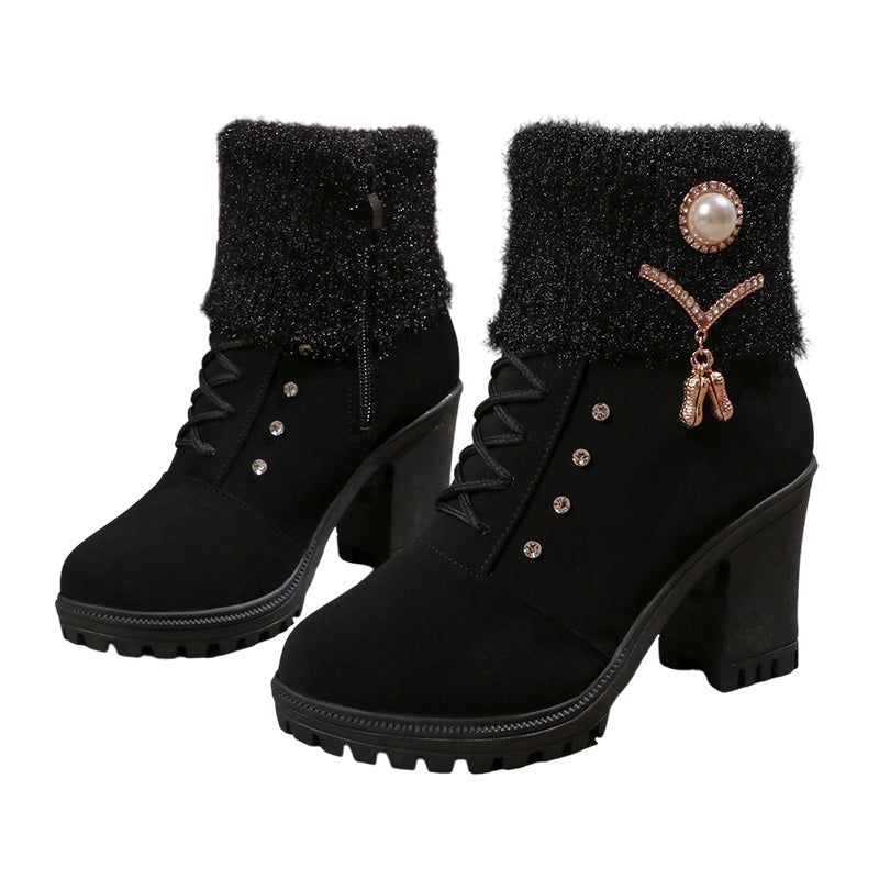 🔥VENTE CHAUDE - RÉDUCTION - Bottes d'hiver pour femmes à talons épais