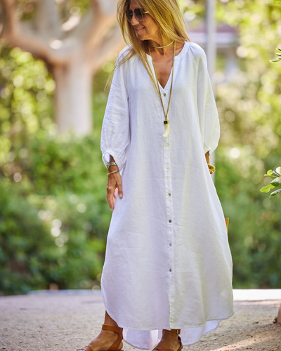 Cloé | Robe Lin Élégante