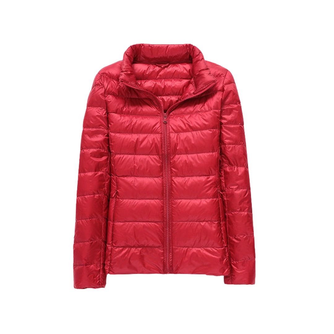 Amévie - Nouvelle Veste Ultra Légère Avec Plumes de Canard Blanches